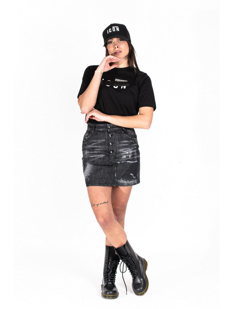 Dsquared2 Gonna S80MA0010 S30357 900 - SanShopLuxury - -50%, 2021, 38, 40, 42, 44, Abbigliamento, Autunno/Inverno, Donna, Dsquared2, FW21, Gonna, Nero, Outlet