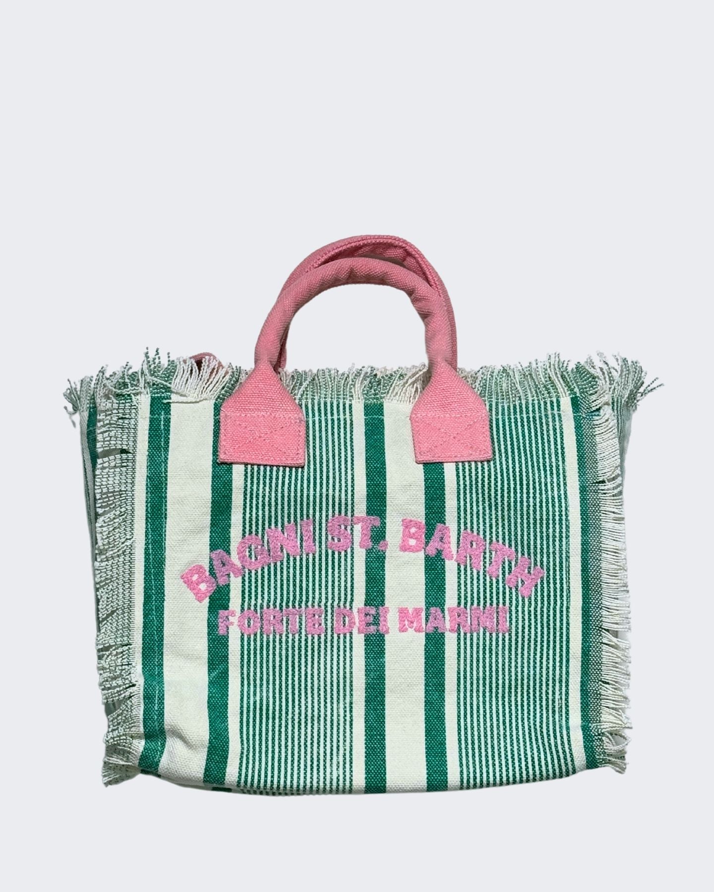 Mc2 Saint Barth Borsa a Mano COL0001-00558F - SanShopLuxury - Beachwear, Bianco-Verde, Borsa a Mano, Borsa da spiaggia, Carry Over, Donna, Mc2 Saint Barth, New, Primavera/Estate, Stellato, Unica, Valigeria