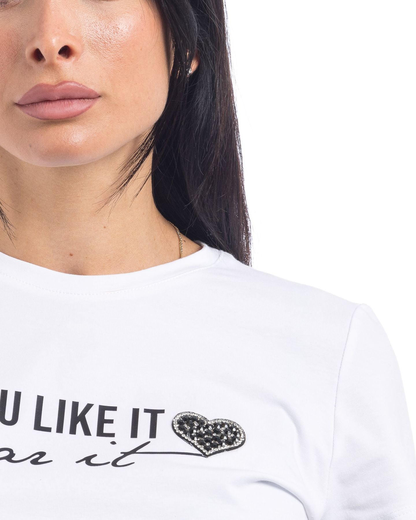 So Lavish T-Shirt M4058-B - SanShopLuxury - 2024, Abbigliamento, Autunno/Inverno, Bianco, Continuativo, Donna, FW24, Idoneo, L, M, Outlet, Primavera/Estate, S, So Lavish, T-Shirt, XL