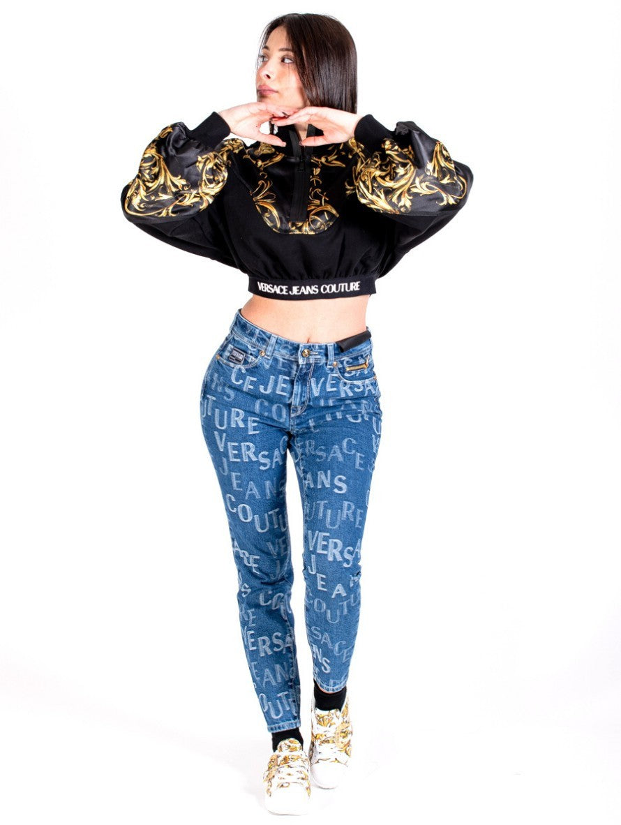 Versace Jeans Couture Felpa 72HAI300 - SanShopLuxury - 2022, Abbigliamento, Donna, Felpa, Nero, Outlet, Primavera/Estate, S, SS22, Ultimo, Versace Jeans Couture