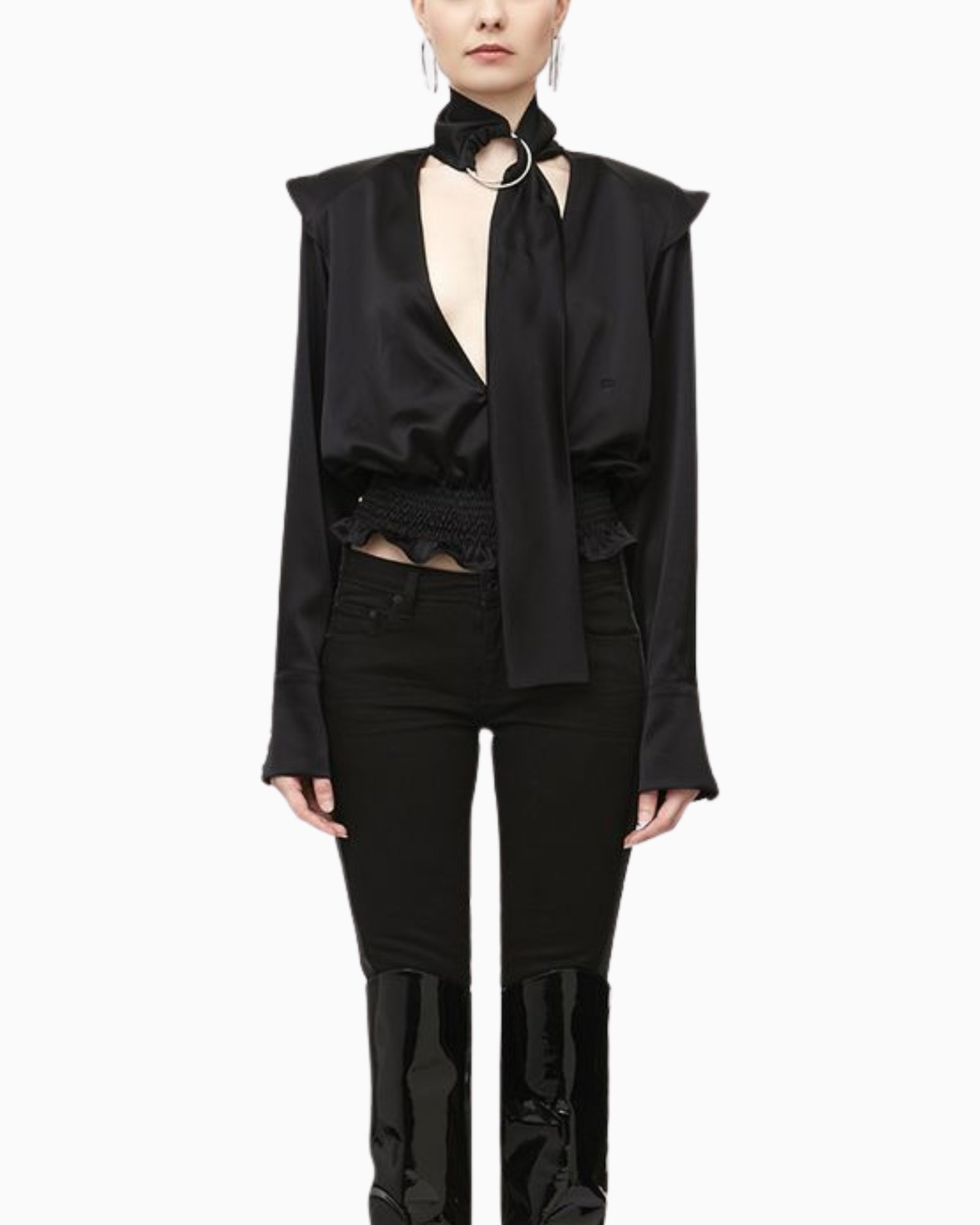 Off-White Camicie OWGA032F17677172 1010 - SanShopLuxury - -70%, 2017, 38, 40, 42, Abbigliamento, Autunno/Inverno, Camicie, Donna, FW17, Nero, Off-White, Outlet