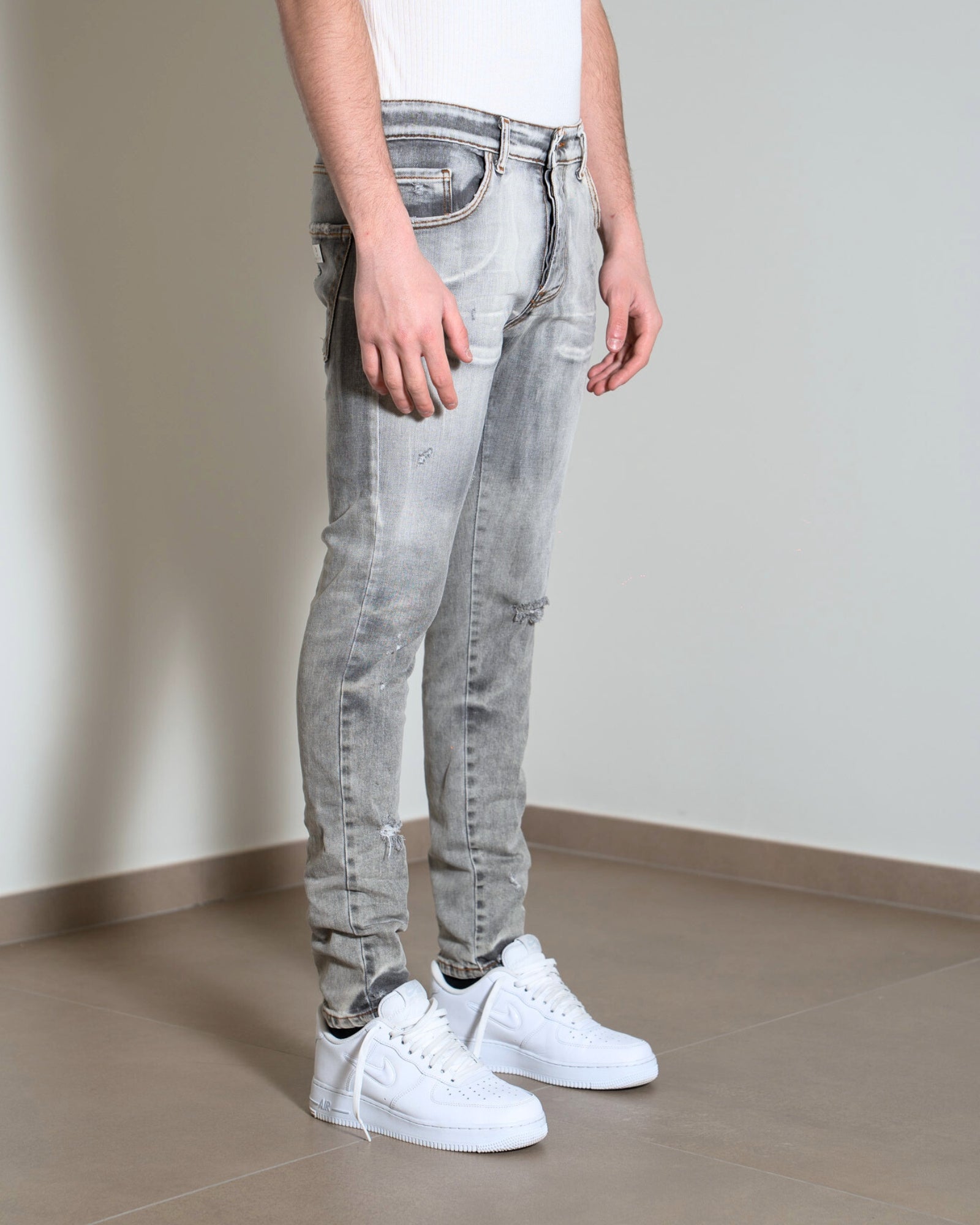 Gavensemble Jeans SS25-JEANS718-G - SanShopLuxury - 2025, 44, 46, 48, 50, 52, 54, Abbigliamento, Gavensemble, Grigio, Idoneo, Jeans, New, Primavera/Estate, SS25, Uomo