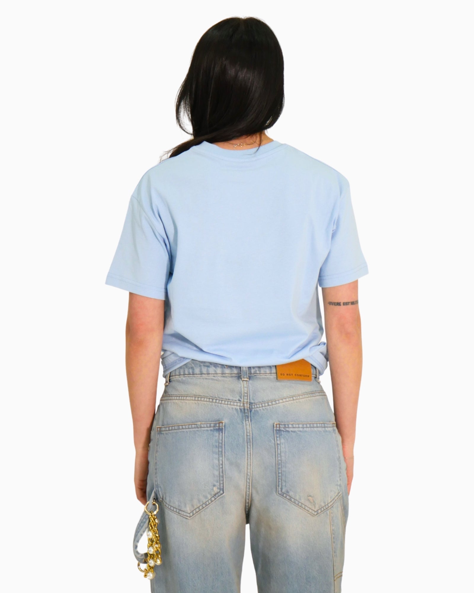 Donotconform T-Shirt W-TEE10-CL - SanShopLuxury - 2025, Abbigliamento, Celeste, Donna, Donotconform, Idoneo, L, M, New, Primavera/Estate, S, SS25, T-Shirt, XL, XS