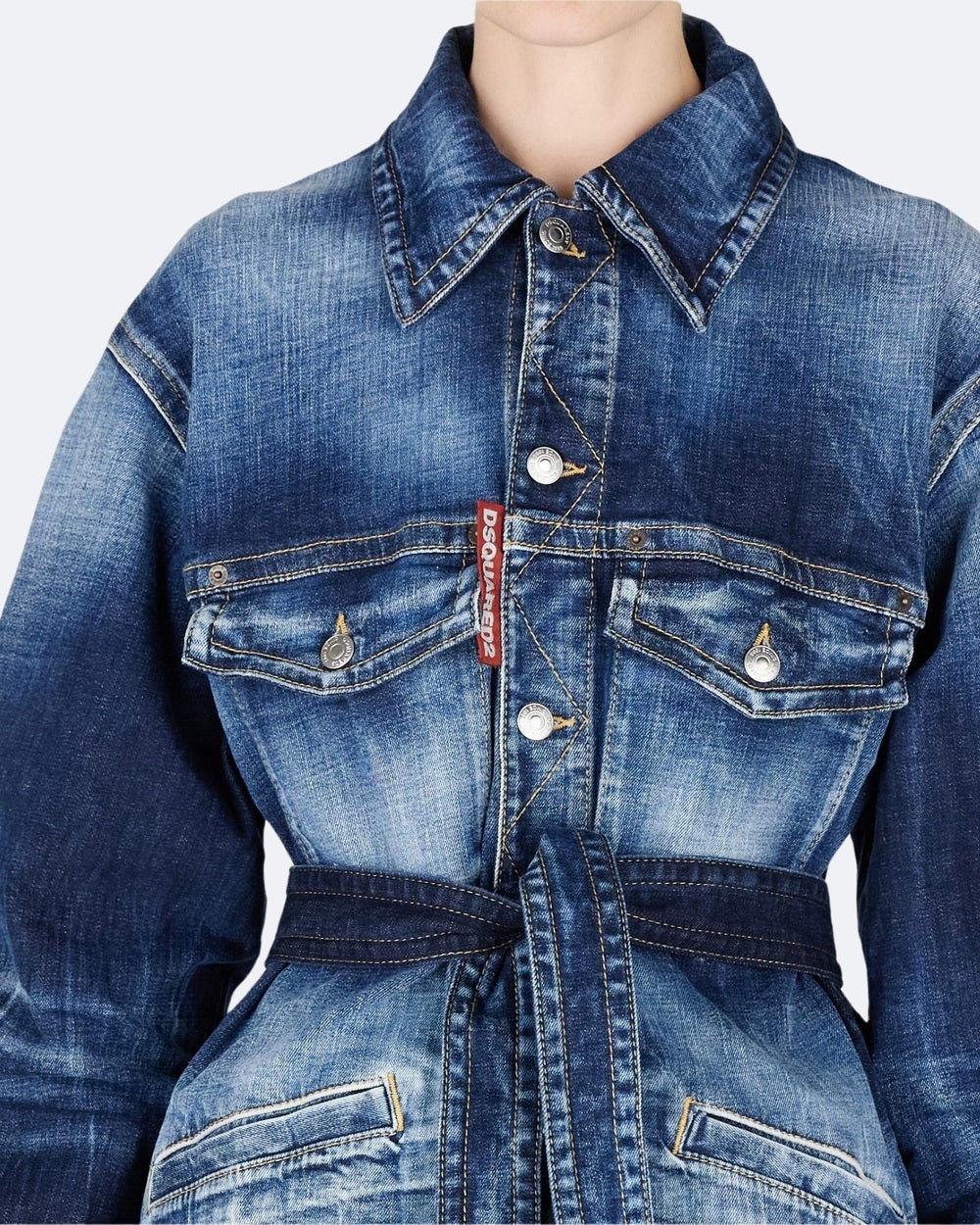 Dsquared2 Camicia S75DL0906/S30664470 - SanShopLuxury - 2025, 36, 38, 40, 42, 44, Abbigliamento, Autunno/Inverno, Blu, Camicia, Continuativo, Donna, Dsquared2, Idoneo, jeans, New, Primavera/Estate, SS25