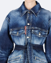 Dsquared2 Camicia S75DL0906/S30664470 - SanShopLuxury - 2025, 36, 38, 40, 42, 44, Abbigliamento, Autunno/Inverno, Blu, Camicia, Continuativo, Donna, Dsquared2, Idoneo, jeans, New, Primavera/Estate, SS25