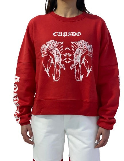 Inverno, Donna, Felpa, FW17, Girocollo, M, Marcelo Burlon, Outlet, Rosso, S, XS