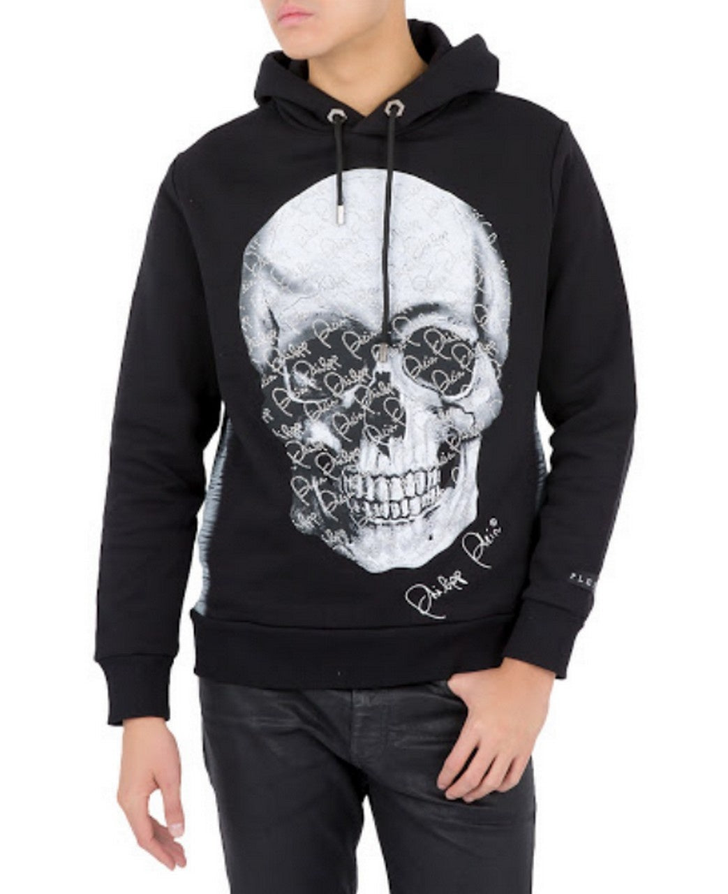 Inverno, Con Cappuccio, Felpa, FW18, Nero, Outlet, Philipp Plein, Uomo, XL, XXL, XXXL