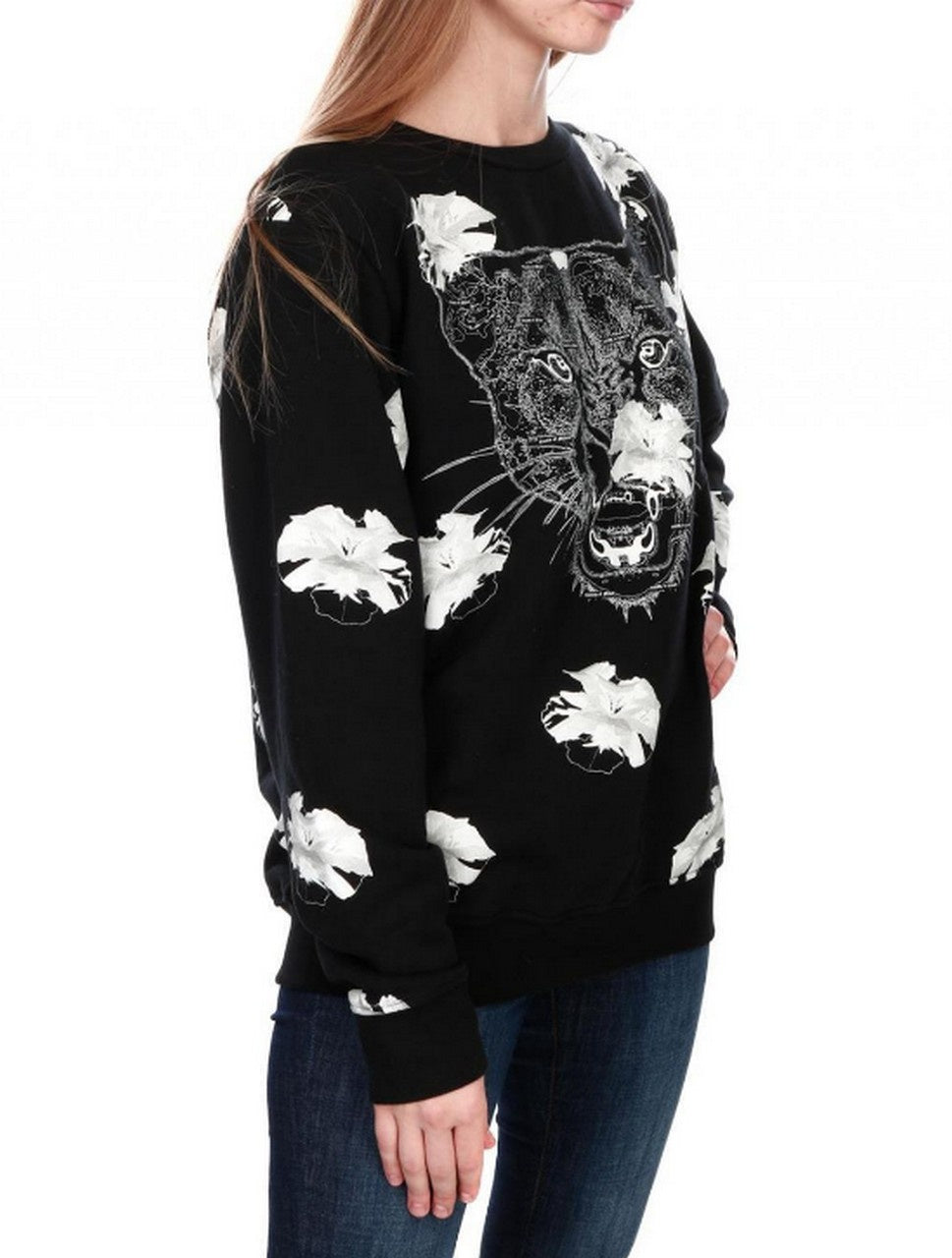 Marcelo Burlon Felpa CWBA015R18630063 1088 - SanShopLuxury - -70%, 2017, Abbigliamento, Autunno/Inverno, Donna, Felpa, FW17, Girocollo, L, M, Marcelo Burlon, Nero, Outlet