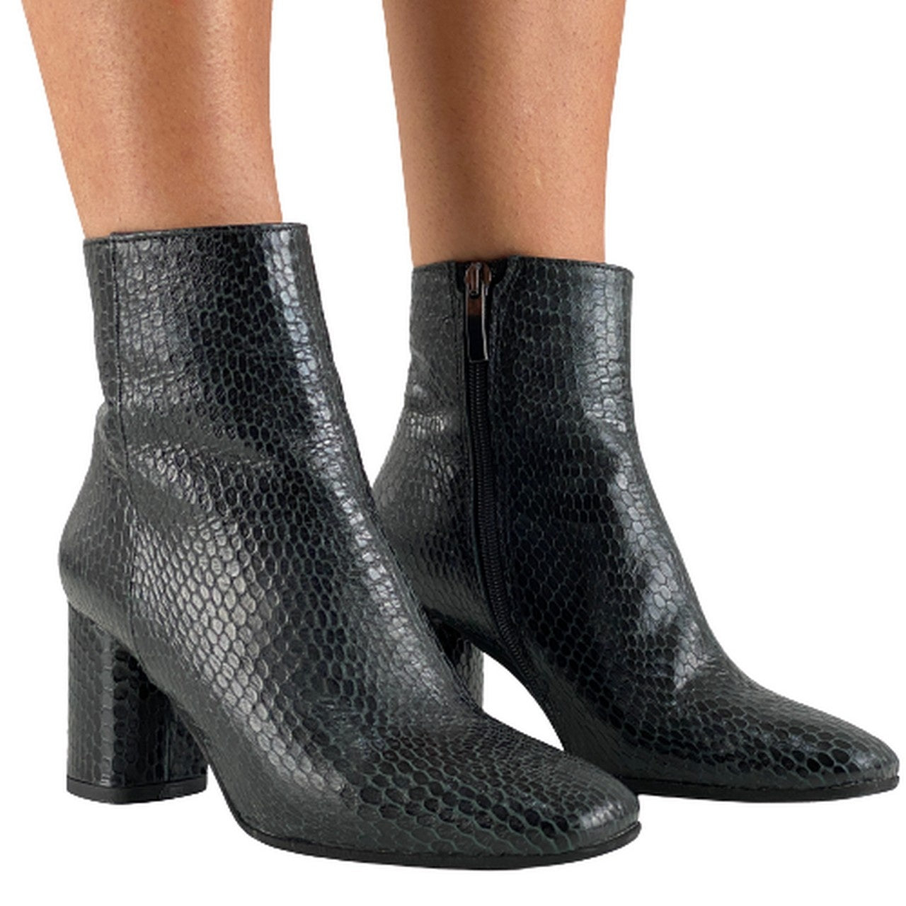 Inverno, Beige, Calzature, Donna, FW19, Nero, Outlet, Pitone Nero, Pitone Roccia, Stivali, Wo Milano