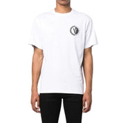 Versace Jeans Couture T-Shirt 75GAHG07 CJ00G - SanShopLuxury - 2023, 2XL, Abbigliamento, Autunno/Inverno, Bianco-Nero, FW23, Idoneo, M, Nero-Bianco, Outlet, T-Shirt, Uomo, Versace Jeans Couture, XL