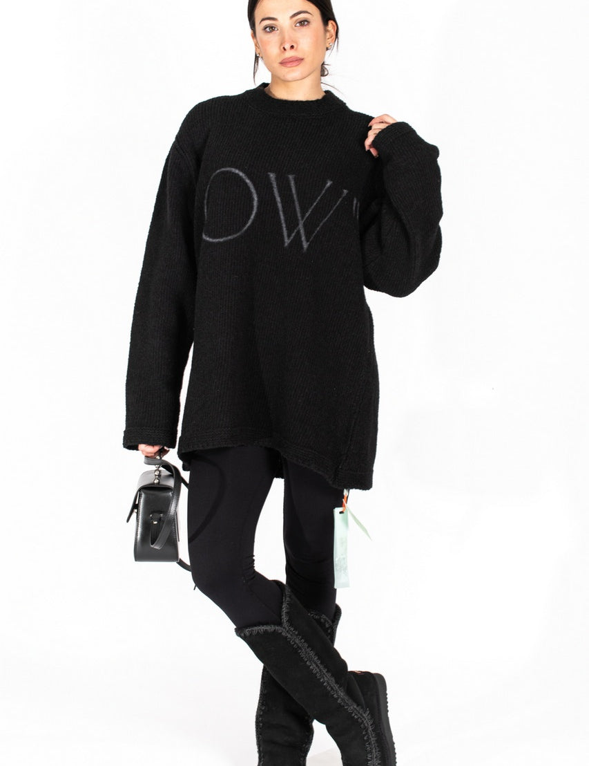 Inverno, Donna, FW19, Maglieria, Nero, Off-White, Outlet, Ultimo