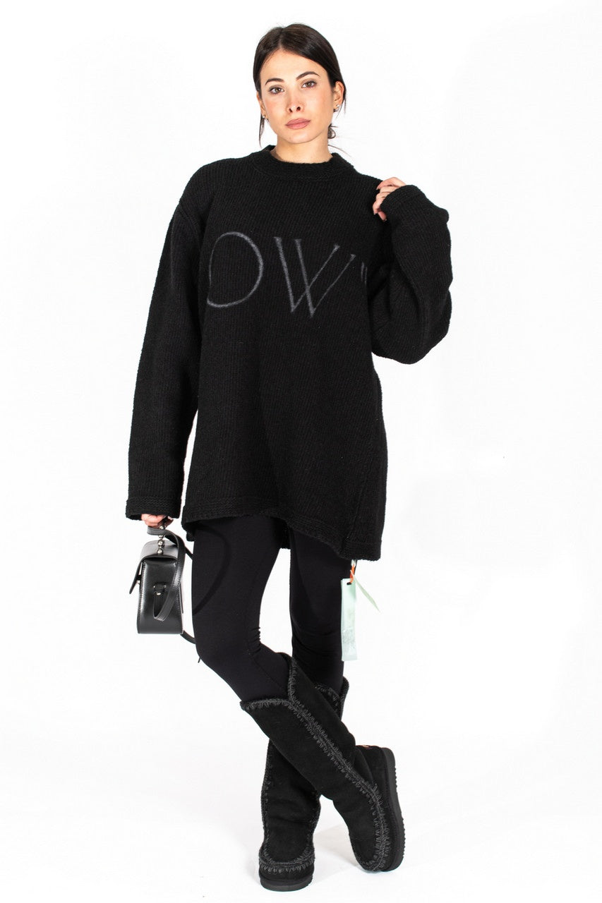 Off-White Maglieria OWHE020F19F98091 1001 - SanShopLuxury - -50%, 2019, 42, Abbigliamento, Autunno/Inverno, Donna, FW19, Maglieria, Nero, Off-White, Outlet, Ultimo