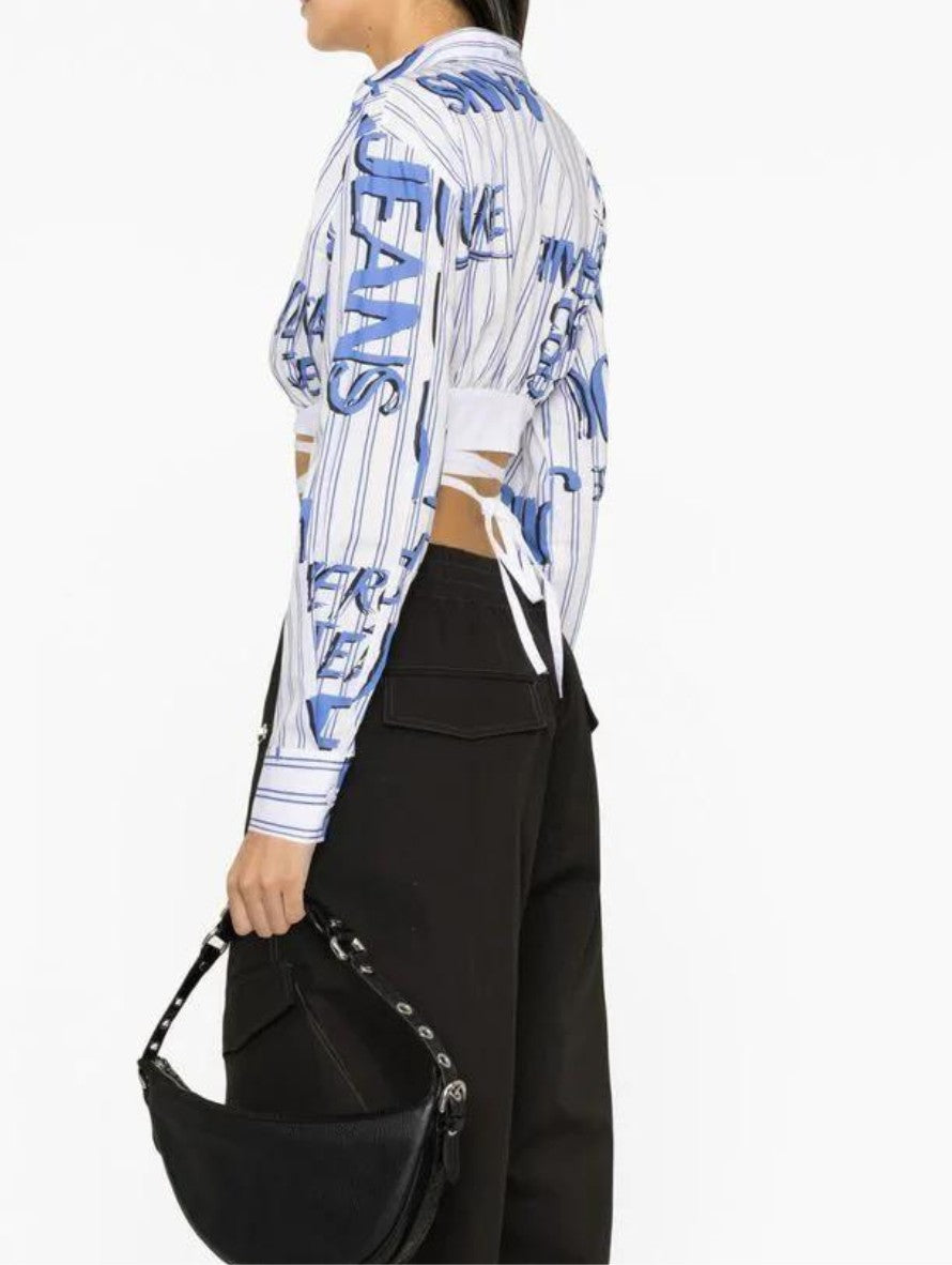 Camicie Versace Jeans Couture 74HAL215 NS201 - SanShopLuxury - 2023, 42, Abbigliamento, Bianco, Camicie, Crop, Donna, Outlet, Primavera/Estate, SS23, Ultimo, Versace Jeans Couture