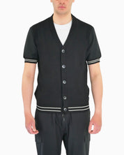 Chiodi Milano Cardigan SS25-013-N - SanShopLuxury - 2025, Abbigliamento, Cardigan, Chiodi Milano, Idoneo, L, M, Nero, New, Primavera/Estate, S, SS25, Uomo, XL, XXL