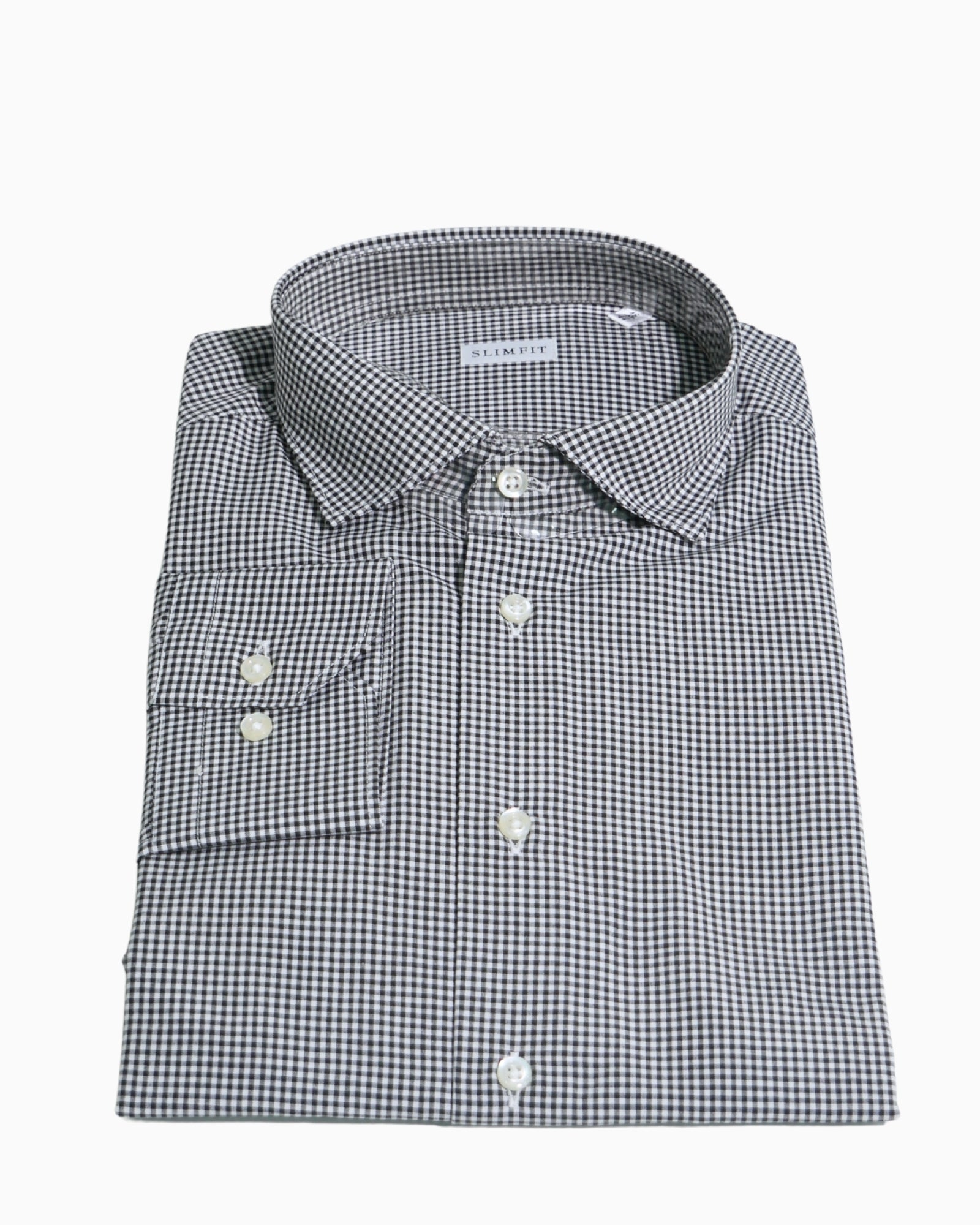 Sartoria Italiana Camicia 002-ROMA-20 - SanShopLuxury - 2019, 41, 43, Abbigliamento, Autunno/Inverno, Camicia, Carry Over, Continuativo, Idoneo, Nero-Bianco, New, Primavera/Estate, Sartoria Italiana, Uomo