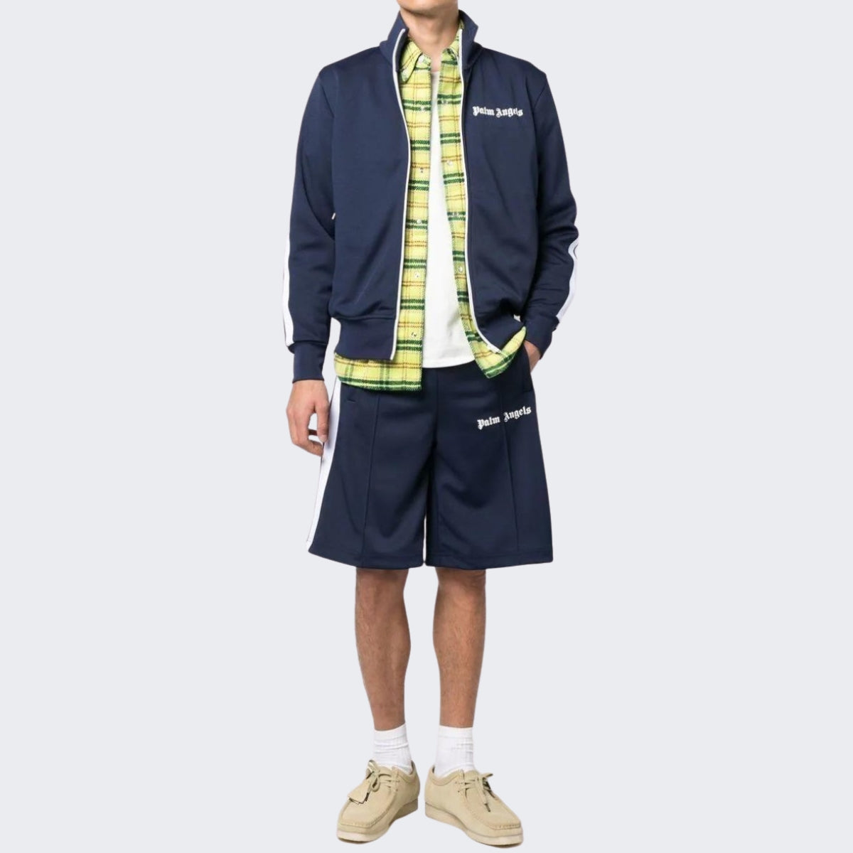 Palm Angels Felpa PMBD001C99FAB004 - SanShopLuxury - 2023, Abbigliamento, Autunno/Inverno, Blu, Carry Over, Continuativo, Felpa, Idoneo, L, M, Nero, New, Palm Angels, Primavera/Estate, S, Ultimo, Uomo, XL, Zip