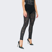 District Margherita Mazzei Leggings LS32 - SanShopLuxury - 2023, 40, 42, 44, 46, Abbigliamento, Autunno/Inverno, District Margherita Mazzei, Donna, FW23, Leggings, Nero, Outlet, Pizzo