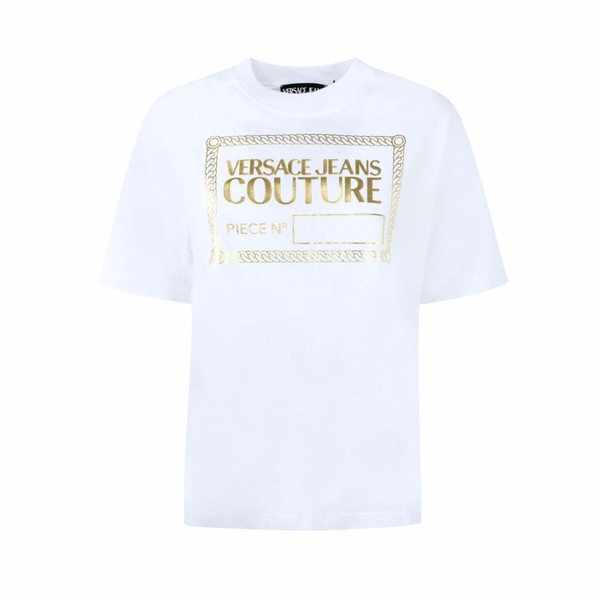 Inverno, Bianco, Donna, FW21, L, Nero, Outlet, T-Shirt, Versace Jeans Couture, XL