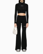 Palm Angels Pantalone PWCA145S25FAB001 1003 - SanShopLuxury - 2025, Abbigliamento, Donna, Idoneo, L, M, Nero, New, Palm Angels, Pantalone, Primavera/Estate, S, SS25, XS