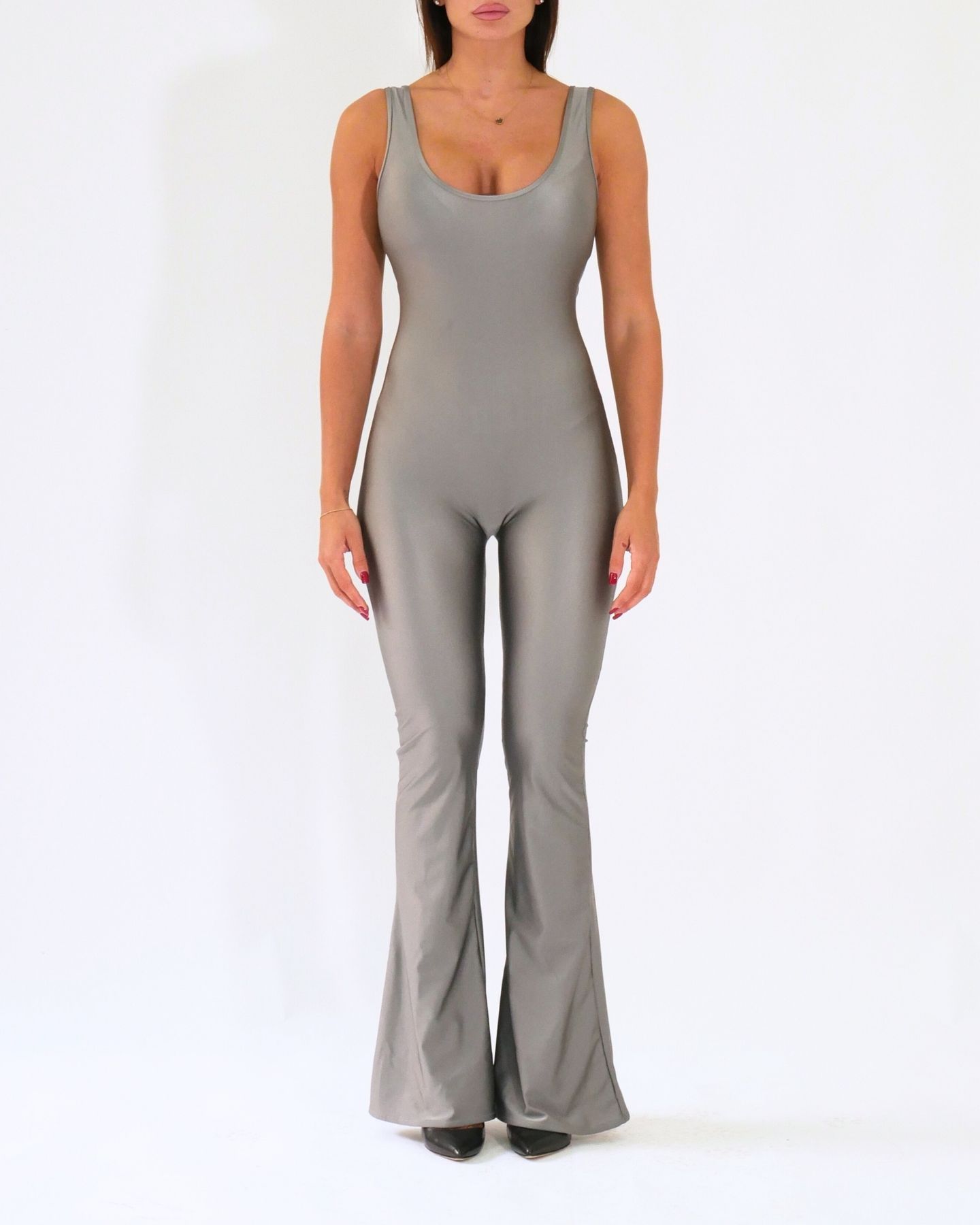 District Margherita Mazzei Tuta Intera AW77 0403 - SanShopLuxury - 2024, A Zampa, Abbigliamento, Autunno/Inverno, District Margherita Mazzei, Donna, FW24, Grigio, Idoneo, L, M, Outlet, S, Tuta Intera, XL, XS