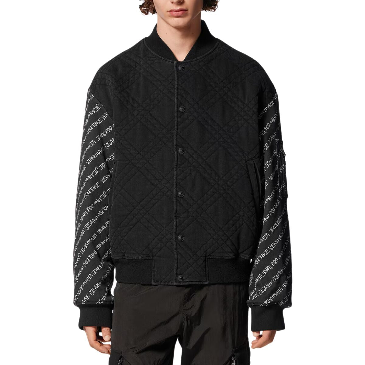 Versace Jeans Couture Giubbino 75GAS46M DH000 - SanShopLuxury - 2023, 46, 50, 52, Abbigliamento, Autunno/Inverno, College, FW23, Giubbino, Nero, Outlet, Uomo, Versace Jeans Couture