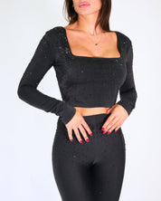 District Margherita Mazzei Top SH45 0407 - SanShopLuxury - 2024, Abbigliamento, Autunno/Inverno, Crop, District Margherita Mazzei, Donna, FW24, Idoneo, L, M, Nero, Outlet, S, Top, XL, XS