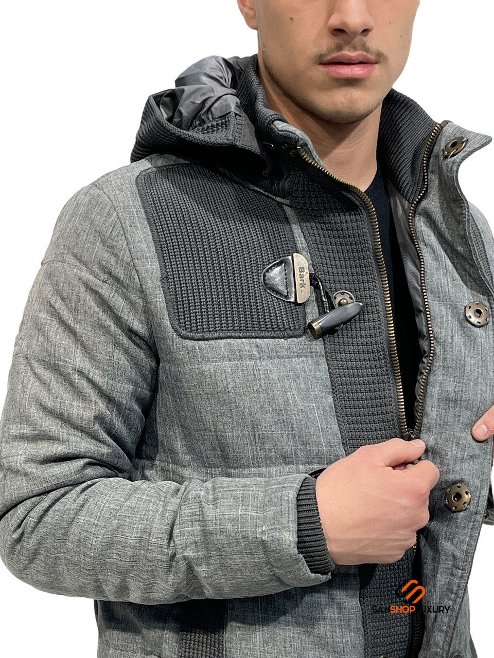 Bark Giubbino 52B8113 251 - SanShopLuxury - -70%, 2016, Abbigliamento, Autunno/Inverno, Bark, FW16, Giubbino, Grigio, Outlet, S, Ultimo, Uomo