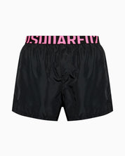 Dsquared2 Costume D7B646040-006 - SanShopLuxury - 2025, 46, 48, 50, 52, 54, Abbigliamento, Beachwear, Costume, Dsquared2, Idoneo, Nero-Fucsia, New, Pantaloncino, Primavera/Estate, SS25, Uomo