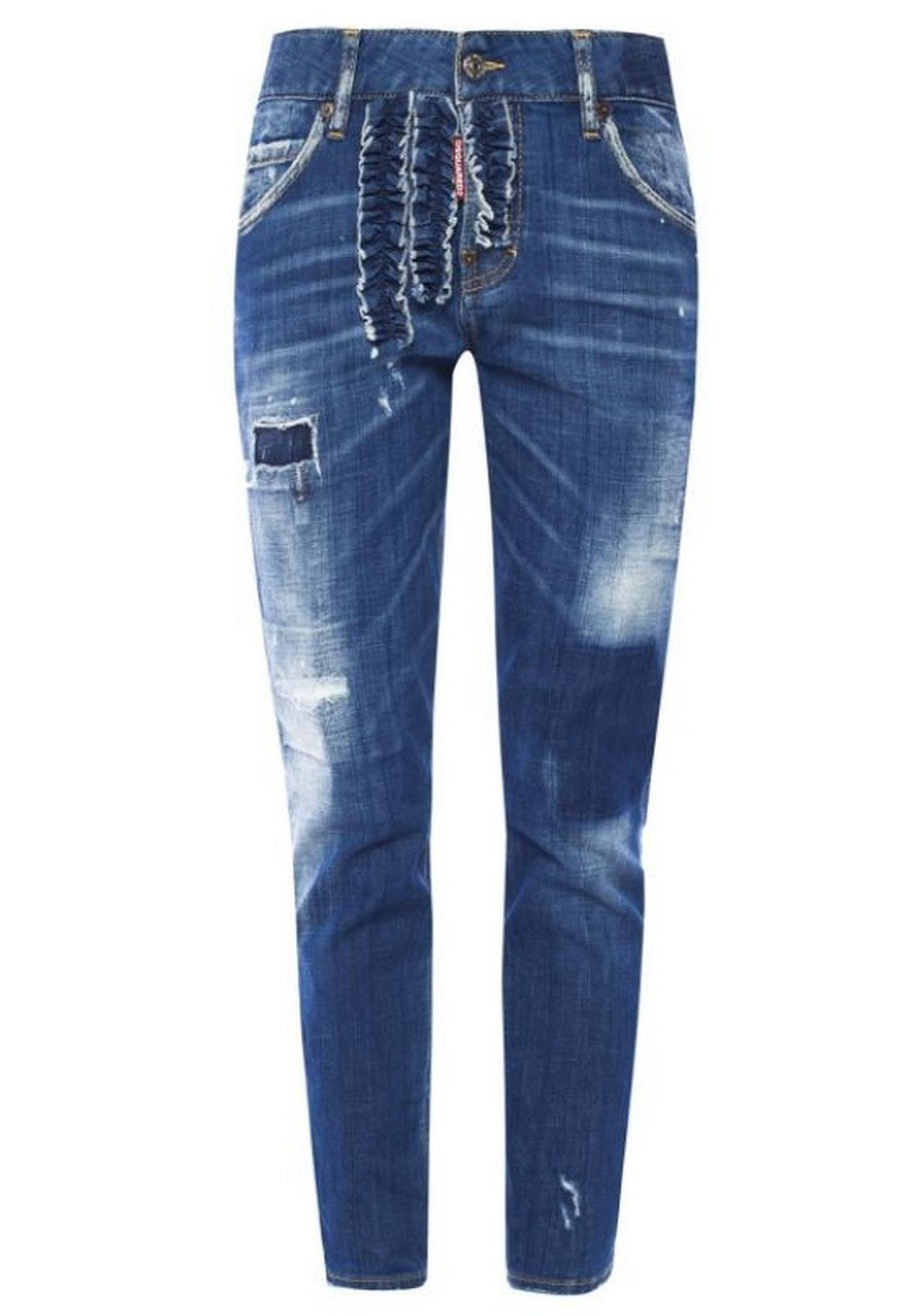 Dsquared2 Jeans S72LB0045 470 - SanShopLuxury - -50%, 2018, 44, Abbigliamento, Autunno/Inverno, Blu, Continuativo, Donna, Dsquared2, Jeans, Outlet, Primavera/Estate, SS18, Ultimo