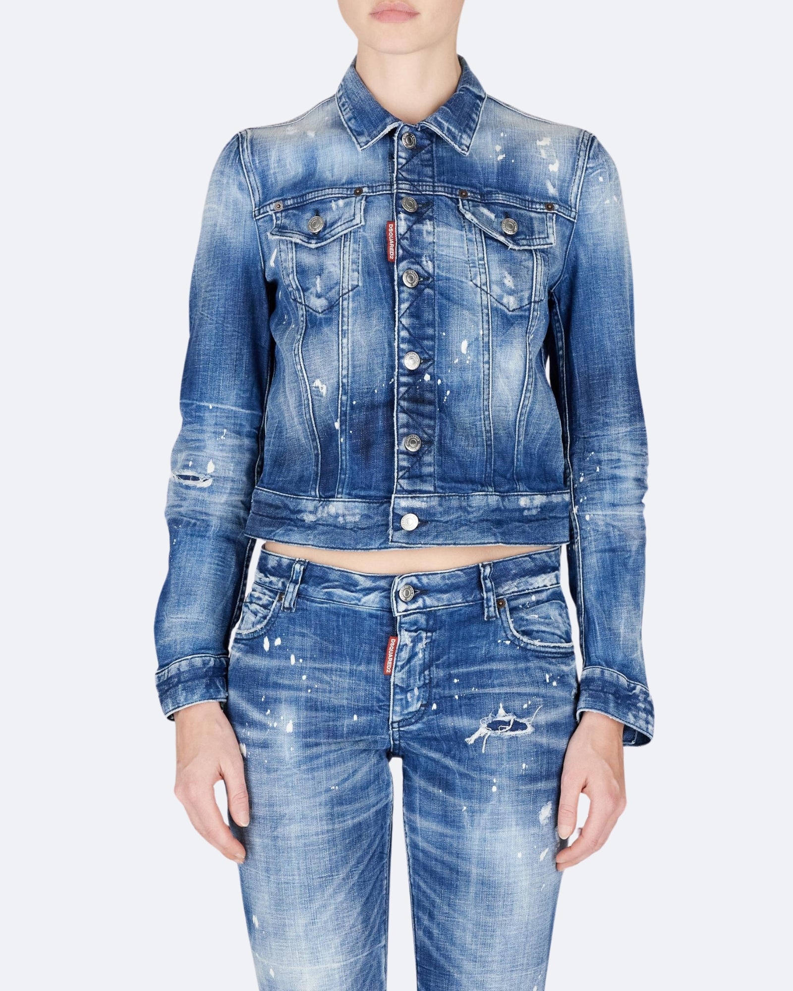 Dsquared2 Giubbino S75AM1110/S30342470 - SanShopLuxury - 2025, 40, 42, 44, Abbigliamento, Autunno/Inverno, Blu, Continuativo, Donna, Dsquared2, Giubbino, Idoneo, jeans, New, Primavera/Estate, SS25