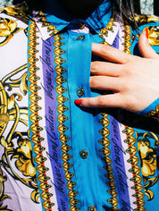 Versace Jeans Couture Camicie 72HAL2A1 - SanShopLuxury - 2022, 44, Abbigliamento, Azzurro, Camicie, Donna, Outlet, Primavera/Estate, SS22, Ultimo, Versace Jeans Couture