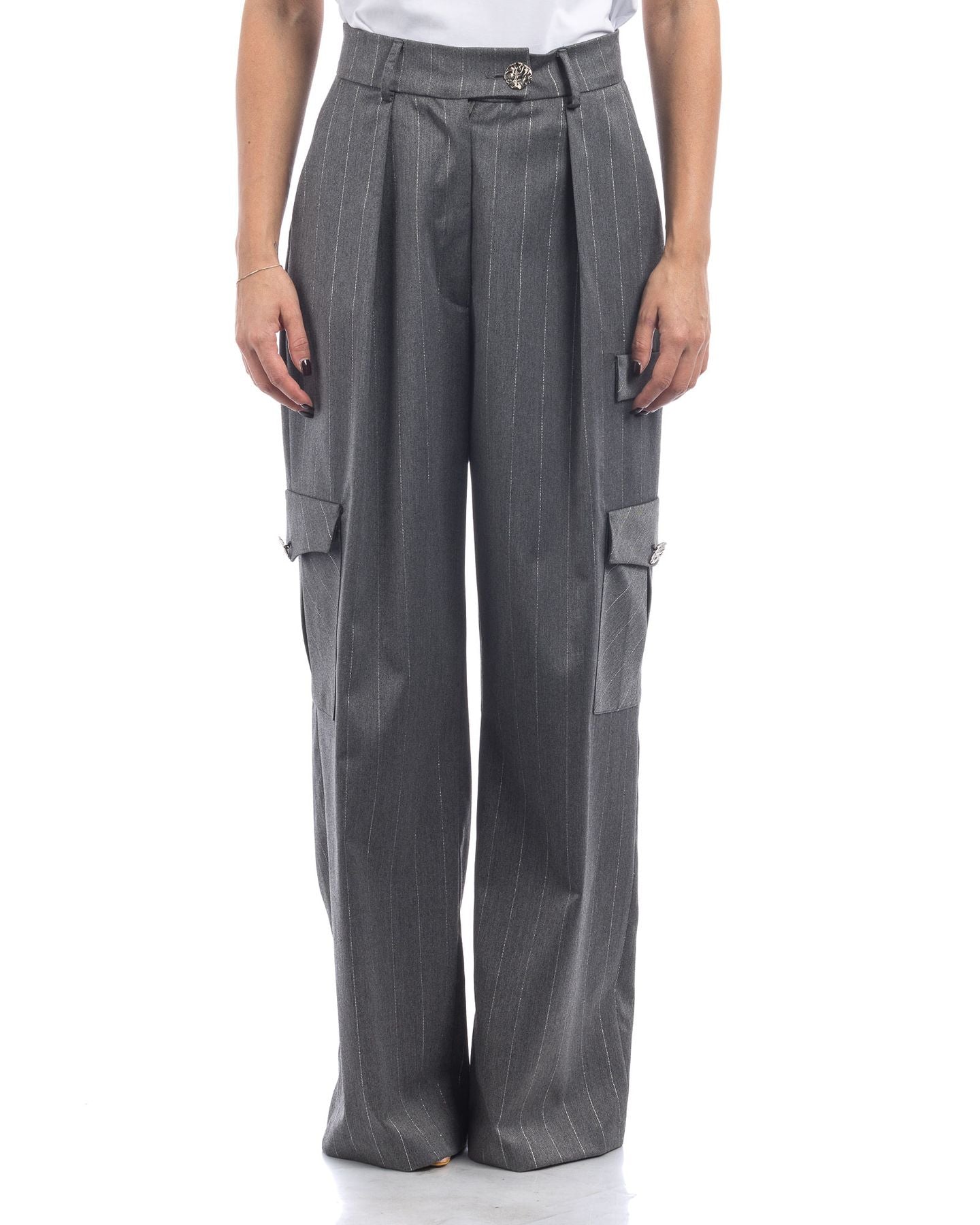 So Lavish Pantalone P4003 - SanShopLuxury - 2024, 40, 42, 44, Abbigliamento, Autunno/Inverno, Donna, FW24, Grigio, Idoneo, Outlet, Pantalone, So Lavish, Ultimo