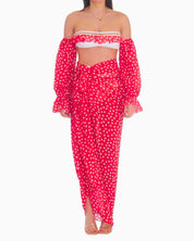 District Margherita Mazzei Copricostume 5PP01-0026 - SanShopLuxury - 2025, Abbigliamento, Beachwear, Copricostume, District Margherita Mazzei, Donna, Idoneo, New, Pareo, Primavera/Estate, Rosso, SS25, Unica