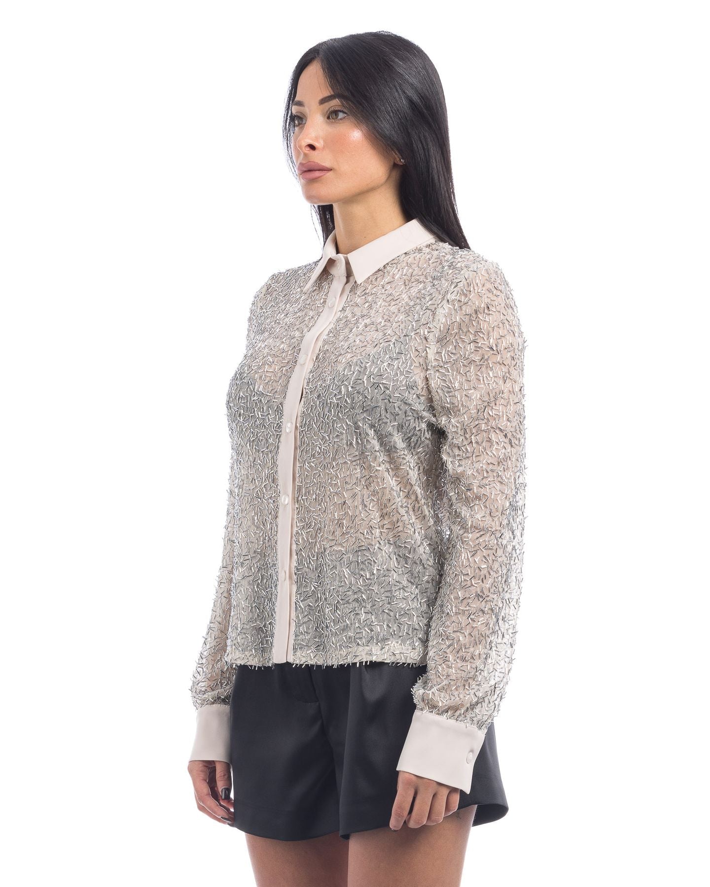 So Lavish Camicia C4017-A - SanShopLuxury - 2024, 40, 42, 44, Abbigliamento, Autunno/Inverno, Avorio, Camicia, Continuativo, Donna, FW24, Idoneo, Outlet, Primavera/Estate, So Lavish