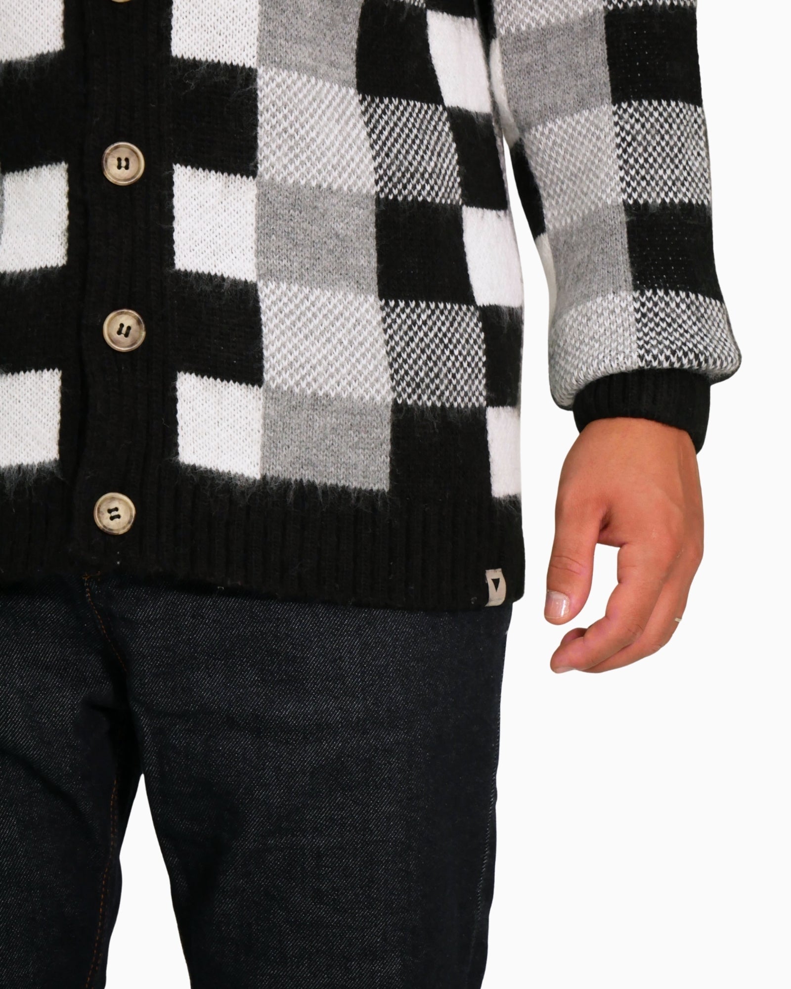 Why Not Brand Cardigan KIM43-NERO - SanShopLuxury - 2025, Abbigliamento, Autunno/Inverno, Cardigan, FW25, Idoneo, L, M, Nero-Grigio, New, Uomo, Why Not Brand, XL, XXL