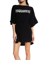 Dsquared2 Copricostume D6A253480 - SanShopLuxury - Abbigliamento, Abito, Beachwear, Carry Over, Copricostume, Donna, Dsquared2, Idoneo, L, M, Nero, New, Primavera/Estate, S