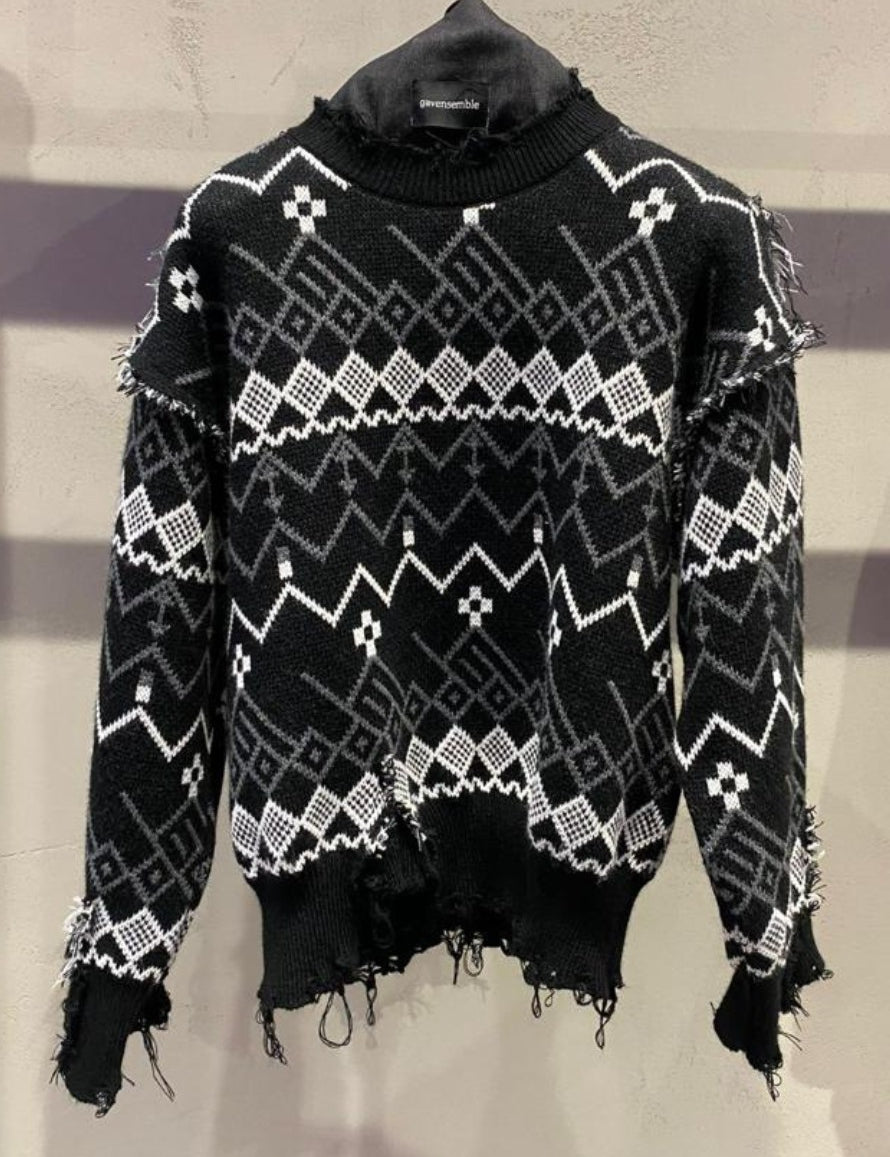 Inverno, FW22, Gavensemble, Idoneo, L, M, Maglieria, Nero, Outlet, Uomo, XL, XXL