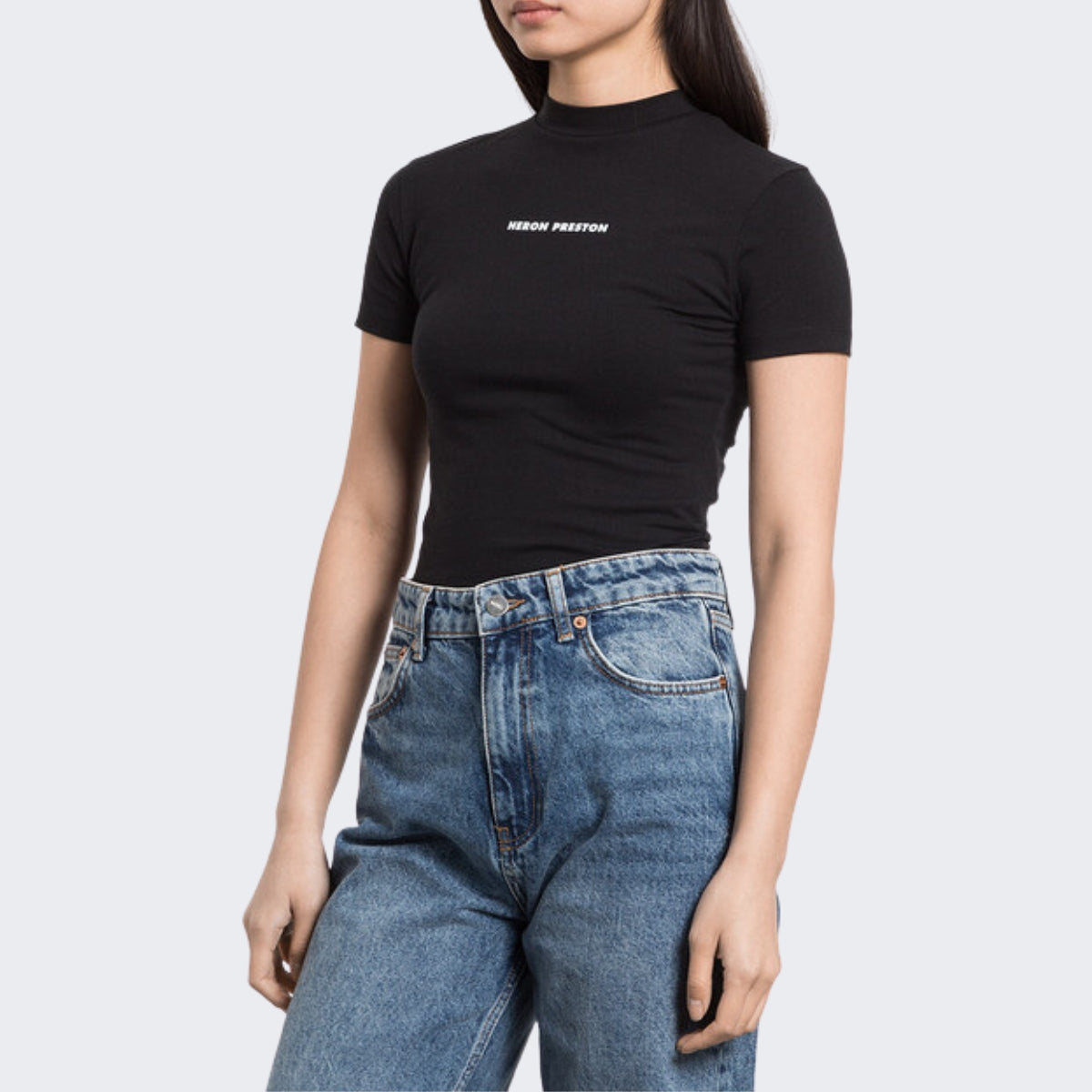 Heron Preston T-Shirt HWAA022C99JER001 - SanShopLuxury - Abbigliamento, Autunno/Inverno, Bianco, Carry Over, Continuativo, Crop, Donna, Heron Preston, Idoneo, L, M, Nero, New, Primavera/Estate, S, T-Shirt