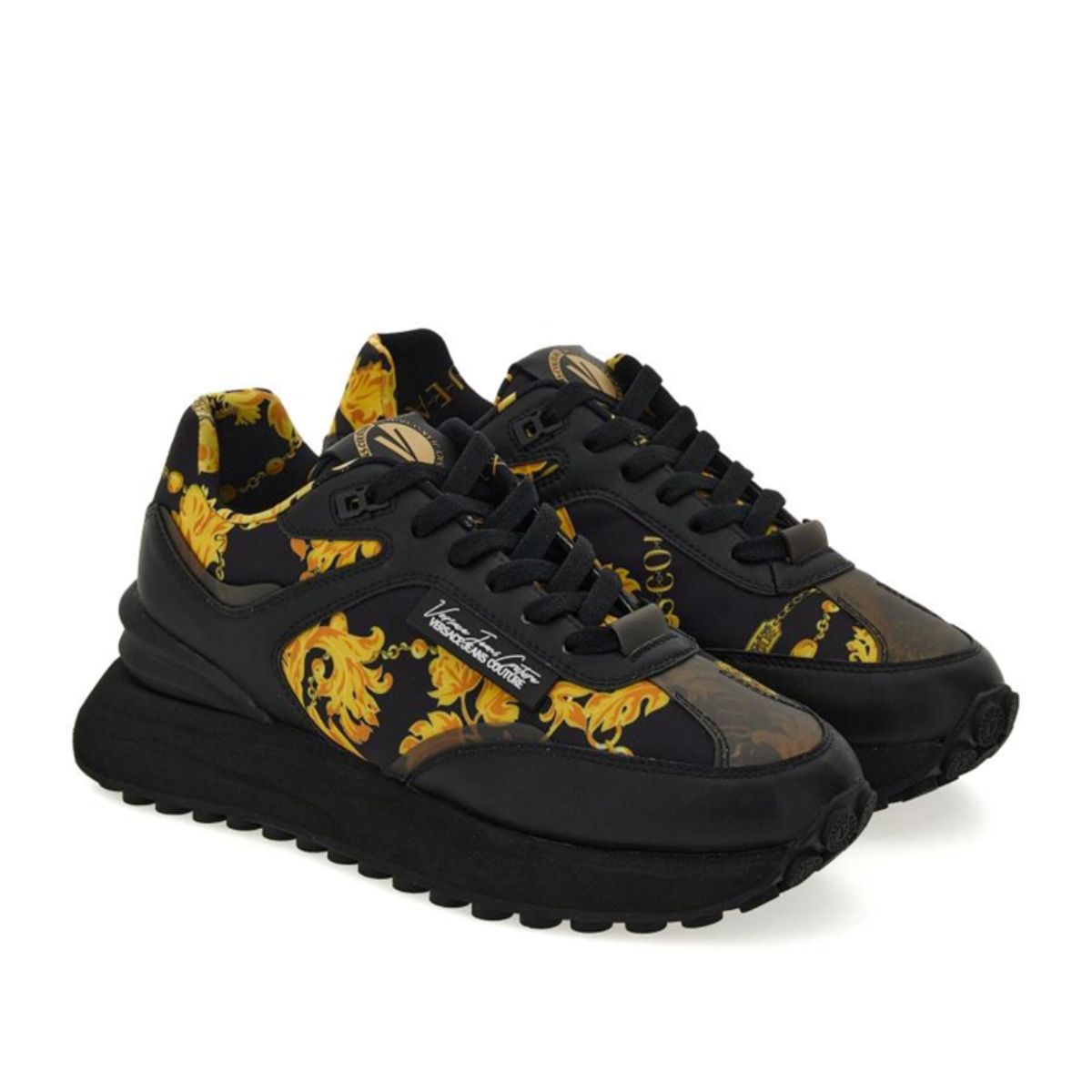 Versace Jeans Couture Sneakers 75YA3SH2 ZS923 - SanShopLuxury - 2023, 41, 44, Autunno/Inverno, Calzature, FW23, Idoneo, Nero-Oro, Outlet, Sneakers, Uomo, Versace Jeans Couture