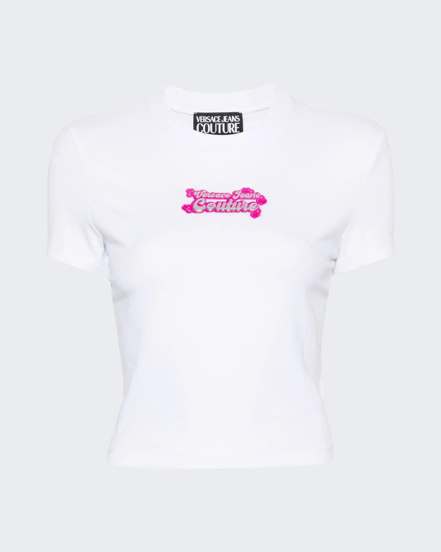 Versace Jeans Couture T-Shirt 76HAHG08/CJ02G003 - SanShopLuxury - 2024, Abbigliamento, Bianco, Crop, Donna, Idoneo, L, Outlet, Primavera/Estate, SS24, T-Shirt, Versace Jeans Couture, XL