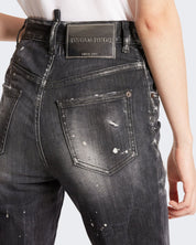 Dsquared2 Jeans S72LB0738 900 - SanShopLuxury - 2024, 36, 38, 40, 42, Abbigliamento, Autunno/Inverno, Continuativo, Donna, Dsquared2, Idoneo, Jeans, Nero, Outlet, Primavera/Estate, SS24, Ultimo