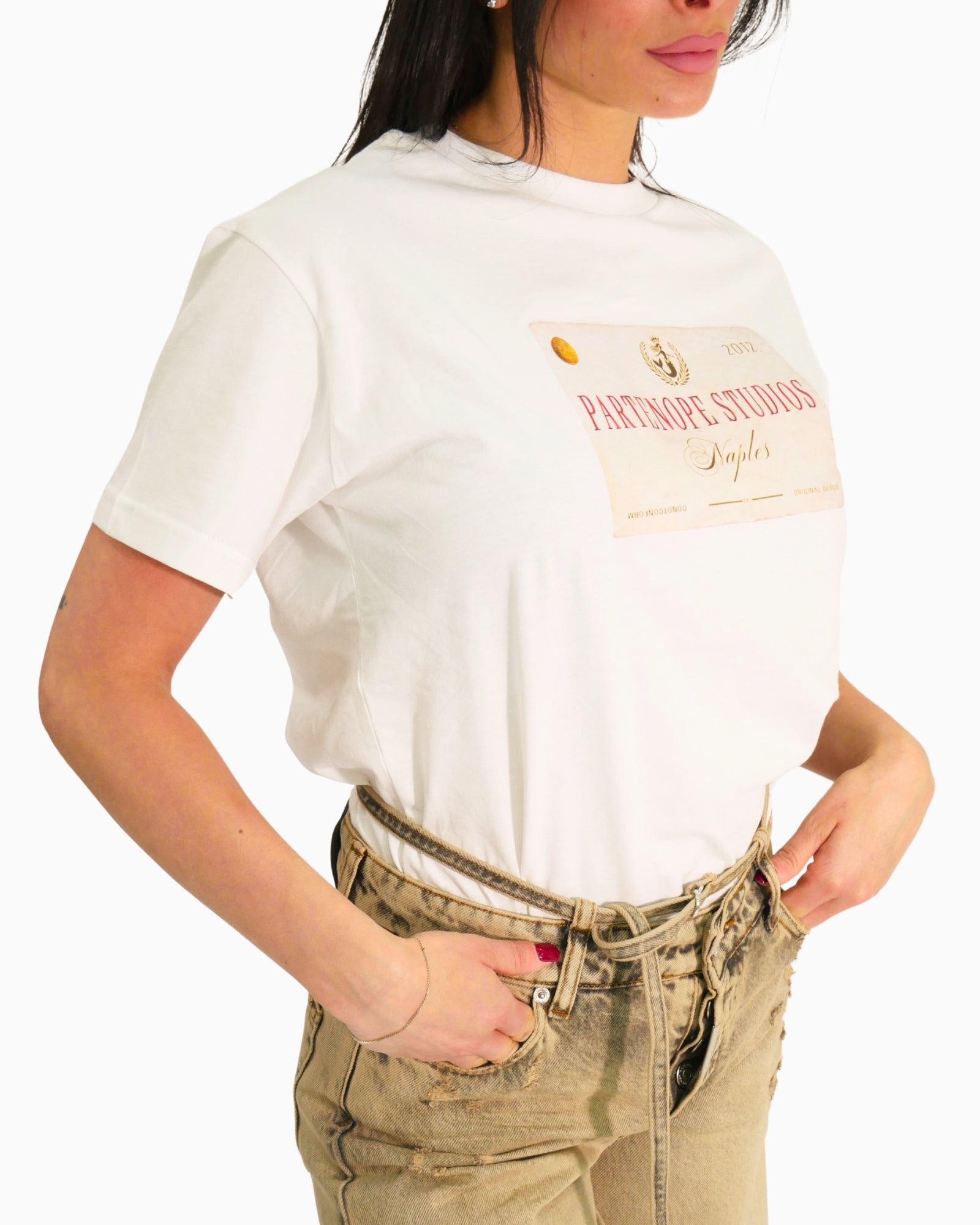 Donotconform T-Shirt W-TEE10-P - SanShopLuxury - 2025, Abbigliamento, Donna, Donotconform, Idoneo, L, M, New, Panna, Primavera/Estate, S, SS25, T-Shirt, XL, XS