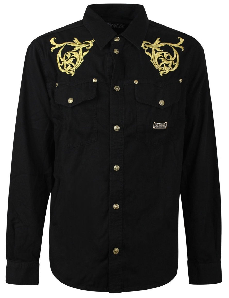 Inverno, Camicie, FW21, Nero, Outlet, Uomo, Versace Jeans Couture