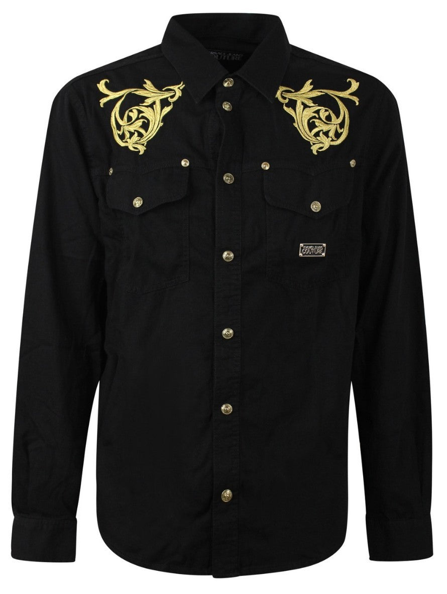 Versace Jeans Couture Camicie 71GAL095 CDW05 - SanShopLuxury - -50%, 2021, 48, 52, 54, Abbigliamento, Autunno/Inverno, Camicie, FW21, Nero, Outlet, Uomo, Versace Jeans Couture