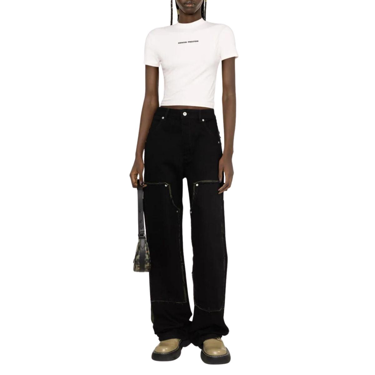 Heron Preston Jeans HWYB009F23DEN001 - SanShopLuxury - 2023, 39, 40, 41, 42, Abbigliamento, Autunno/Inverno, Cargo, Donna, FW23, Heron Preston, Jeans, Nero, Outlet