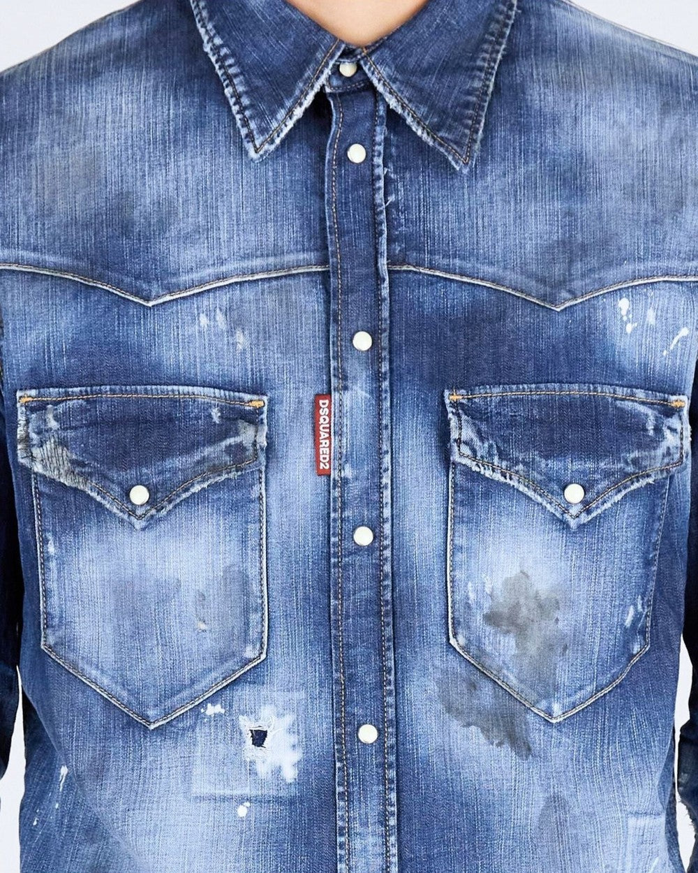 Dsquared2 Camicia S74DM0795/S30341470 - SanShopLuxury - 2024, 44, 46, 48, 50, 52, 54, Abbigliamento, Blu, Camicia, Dsquared2, Idoneo, jeans, Outlet, Primavera/Estate, SS24, Uomo