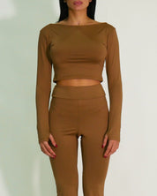 District Margherita Mazzei Top ED74 2311 - SanShopLuxury - 2024, 40, 42, 44, 46, Abbigliamento, Autunno/Inverno, Beige, Cuoio, District Margherita Mazzei, Donna, FW24, Idoneo, Outlet, Top