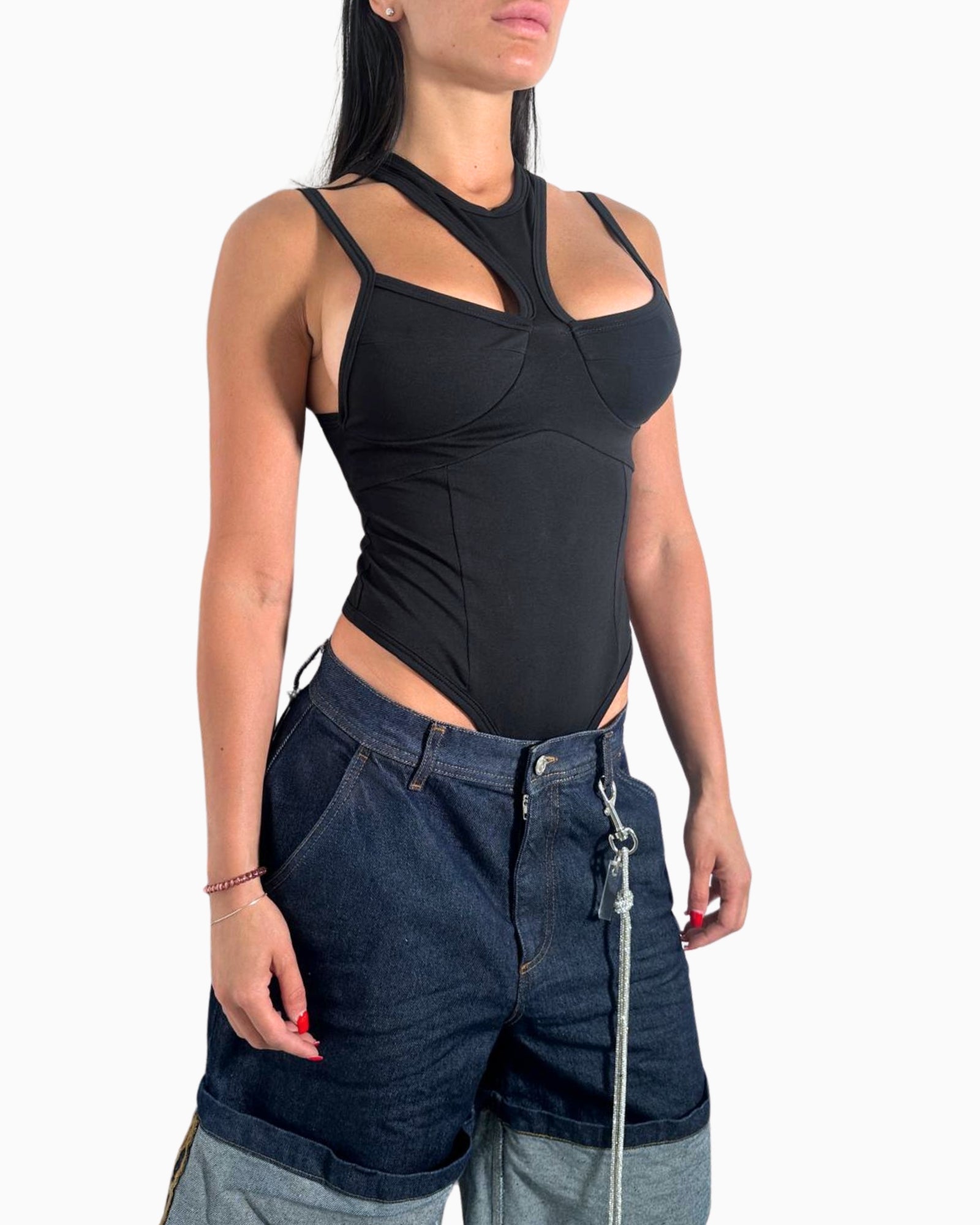 Donotconform T-Shirt Body W-BODY20-NERO - SanShopLuxury - 2025, Abbigliamento, Donna, Donotconform, Idoneo, L, M, Nero, New, Primavera/Estate, S, SS25, T-Shirt Body, Ultimo, XS