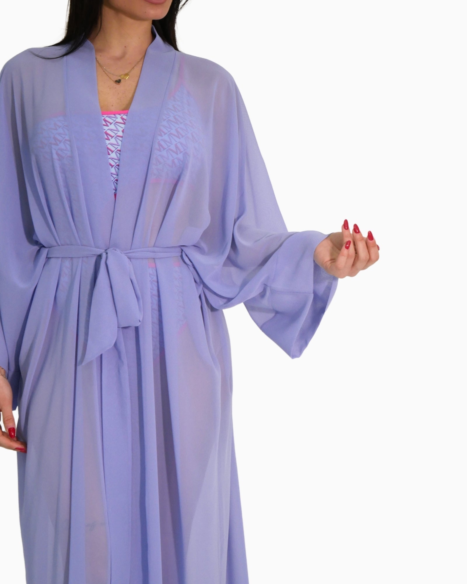 District Margherita Mazzei Copricostume 5WU73 0023 - SanShopLuxury - 2025, Abbigliamento, Beachwear, Celeste, Copricostume, District Margherita Mazzei, Donna, Idoneo, Kimono Lungo, New, Primavera/Estate, SS25, Ultimo, Unica