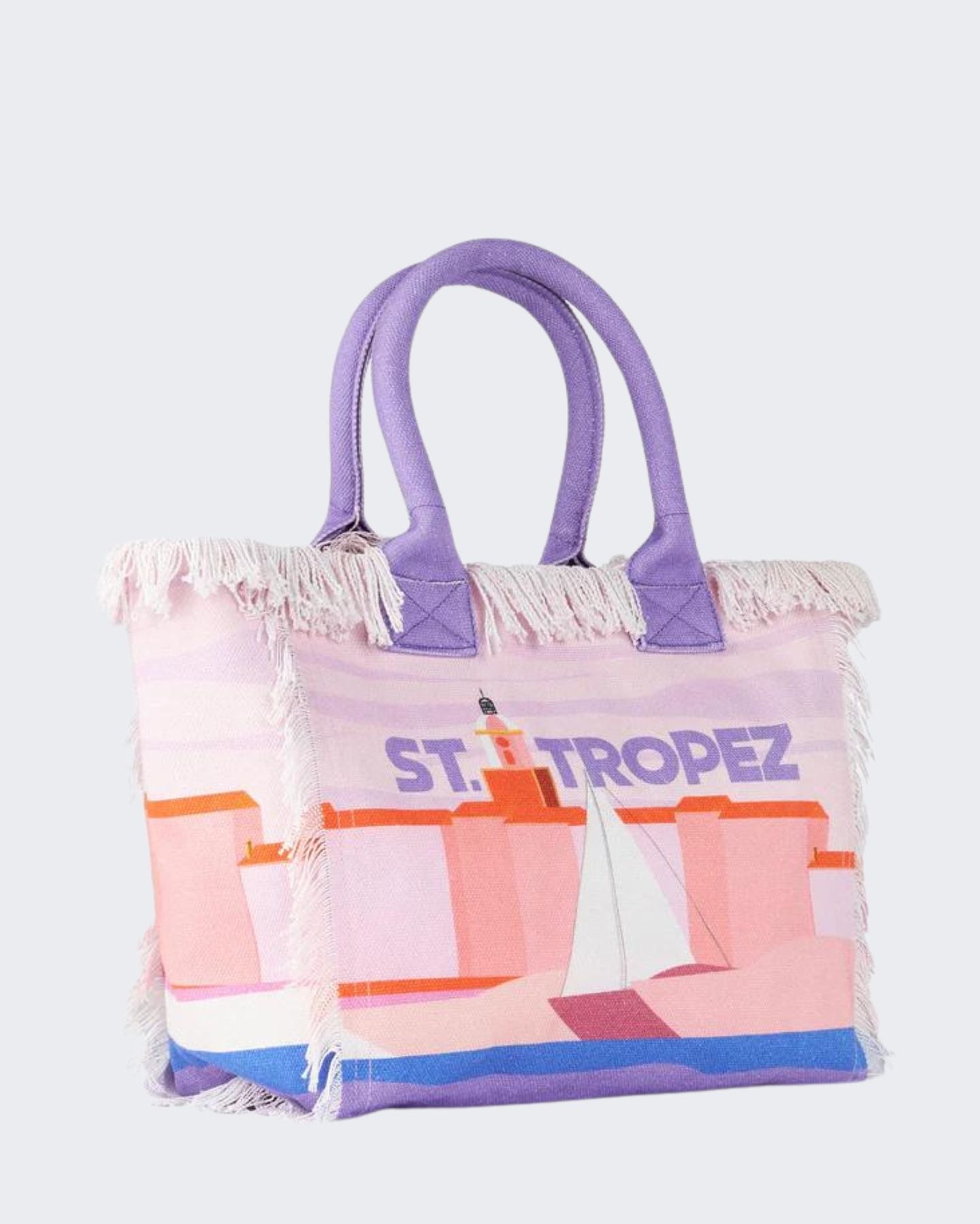 Mc2 Saint Barth Borsa a Mano VANI001-00272F - SanShopLuxury - Beachwear, Borsa a Mano, Borsa da spiaggia, Carry Over, Donna, Lilla, Mc2 Saint Barth, New, Primavera/Estate, Stellato, Unica, Valigeria